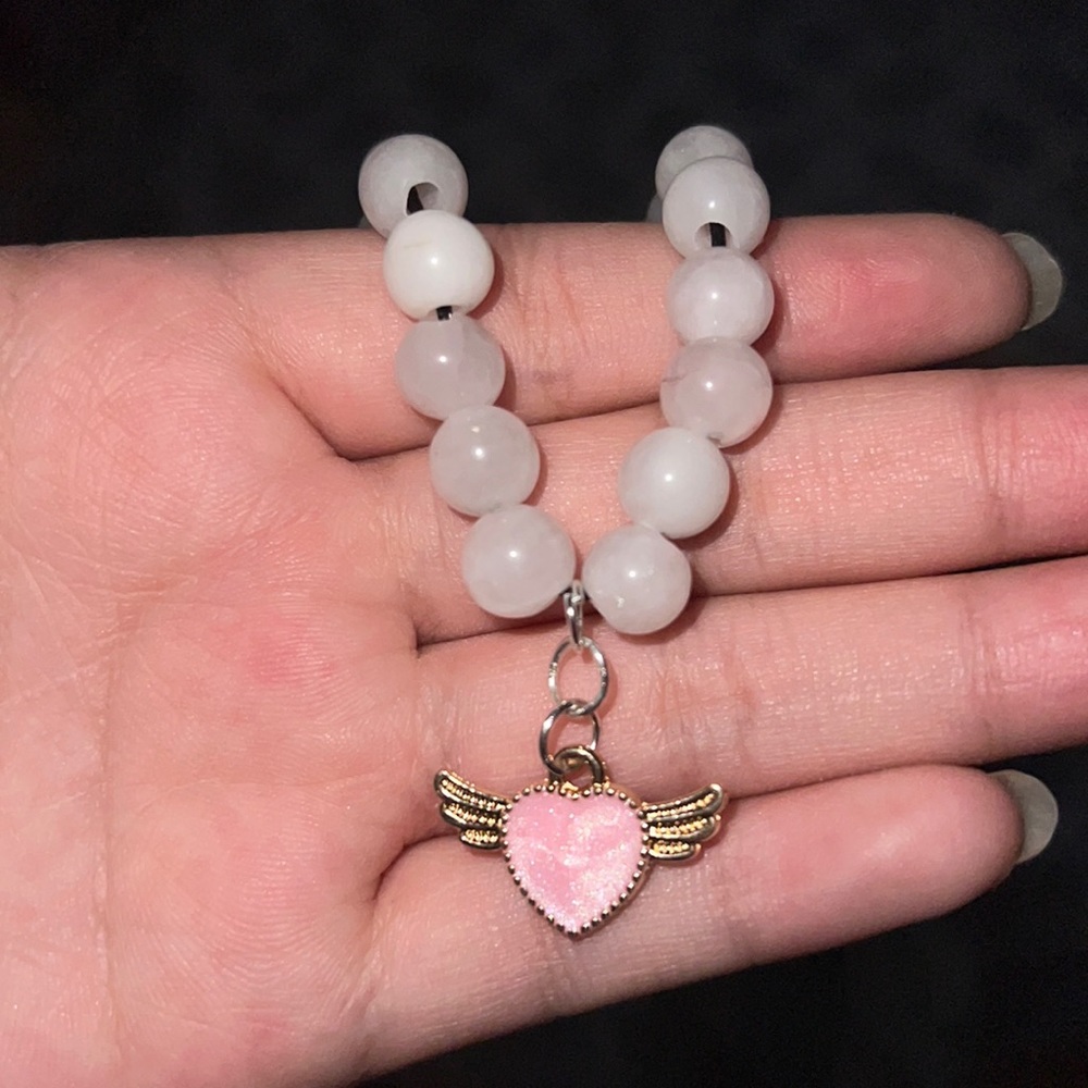 Charming Crystal Heart Beaded Bracelet
